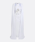 Halter Cape Sleeve Mermaid Evening Gown With Beaded Embellishment