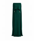 Emerald Green Off Shoulder Cape Sleeve Formal Maxi Gown
