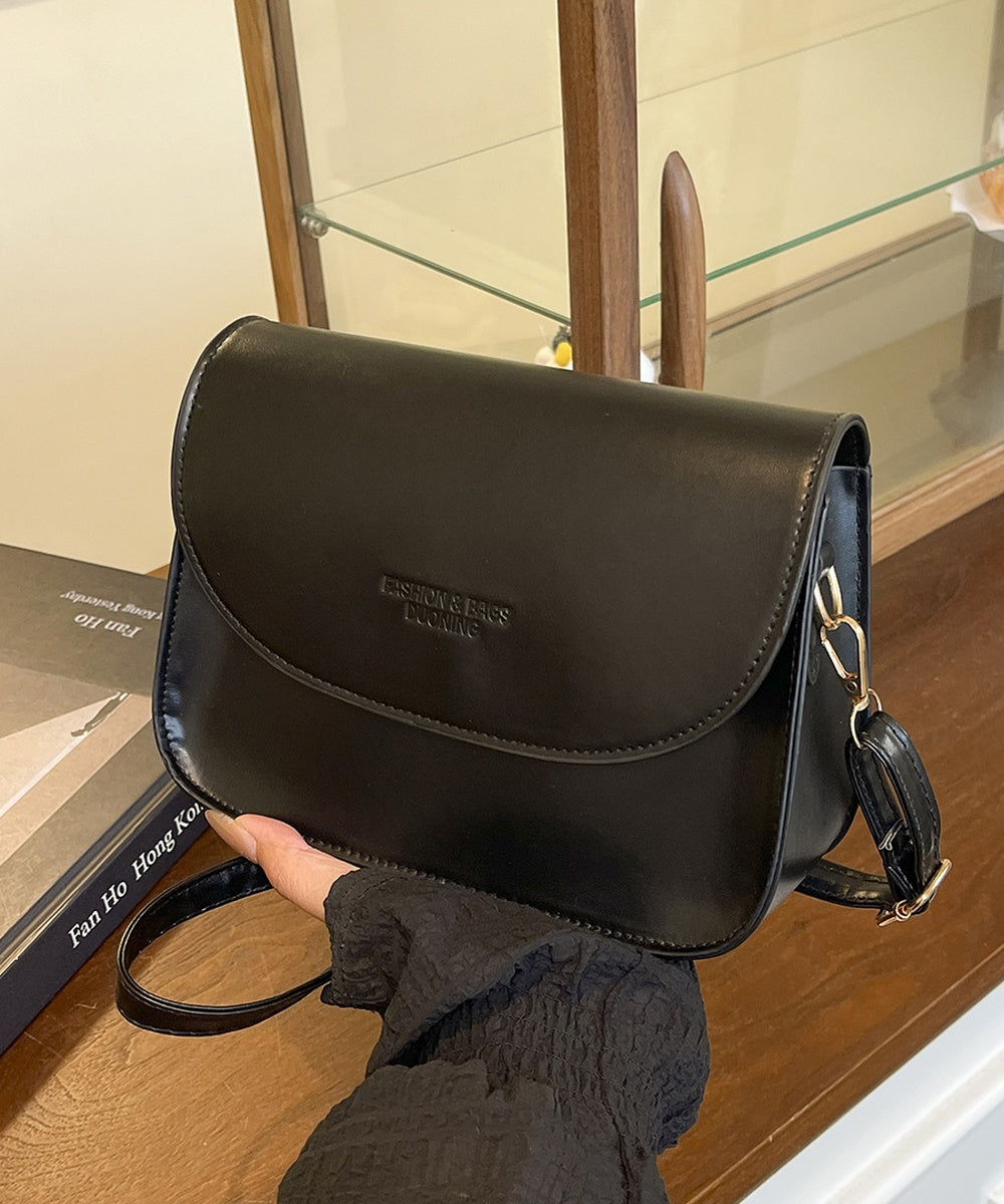 Vintage Matte Faux Leather Saddle Crossbody Shoulder Bag