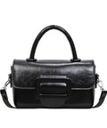 Vintage Oil Wax Leather Mini Rectangular Handbag Crossbody Bag