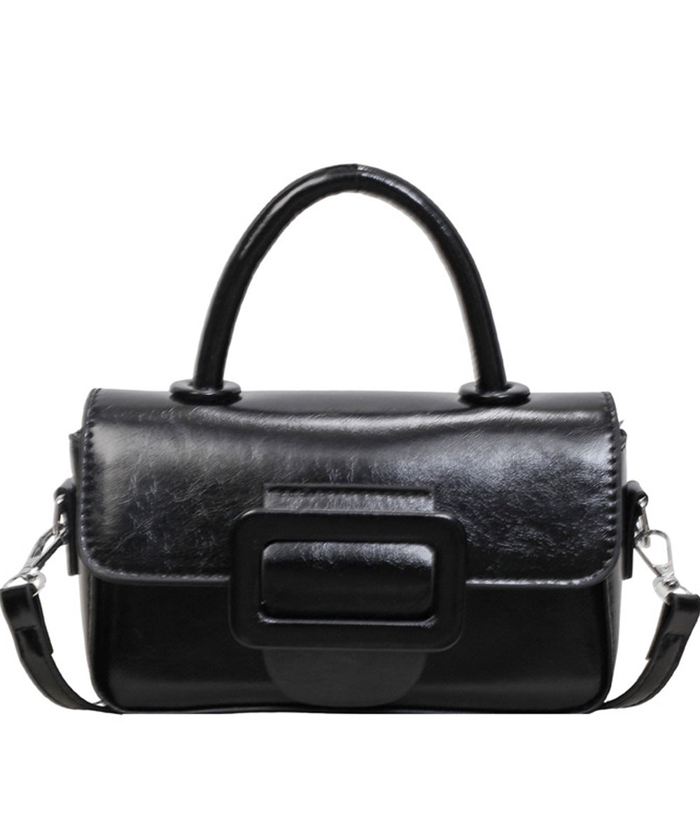 Vintage Oil Wax Leather Mini Rectangular Handbag Crossbody Bag