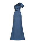 One Shoulder Bow Satin Mermaid Long Evening Gown