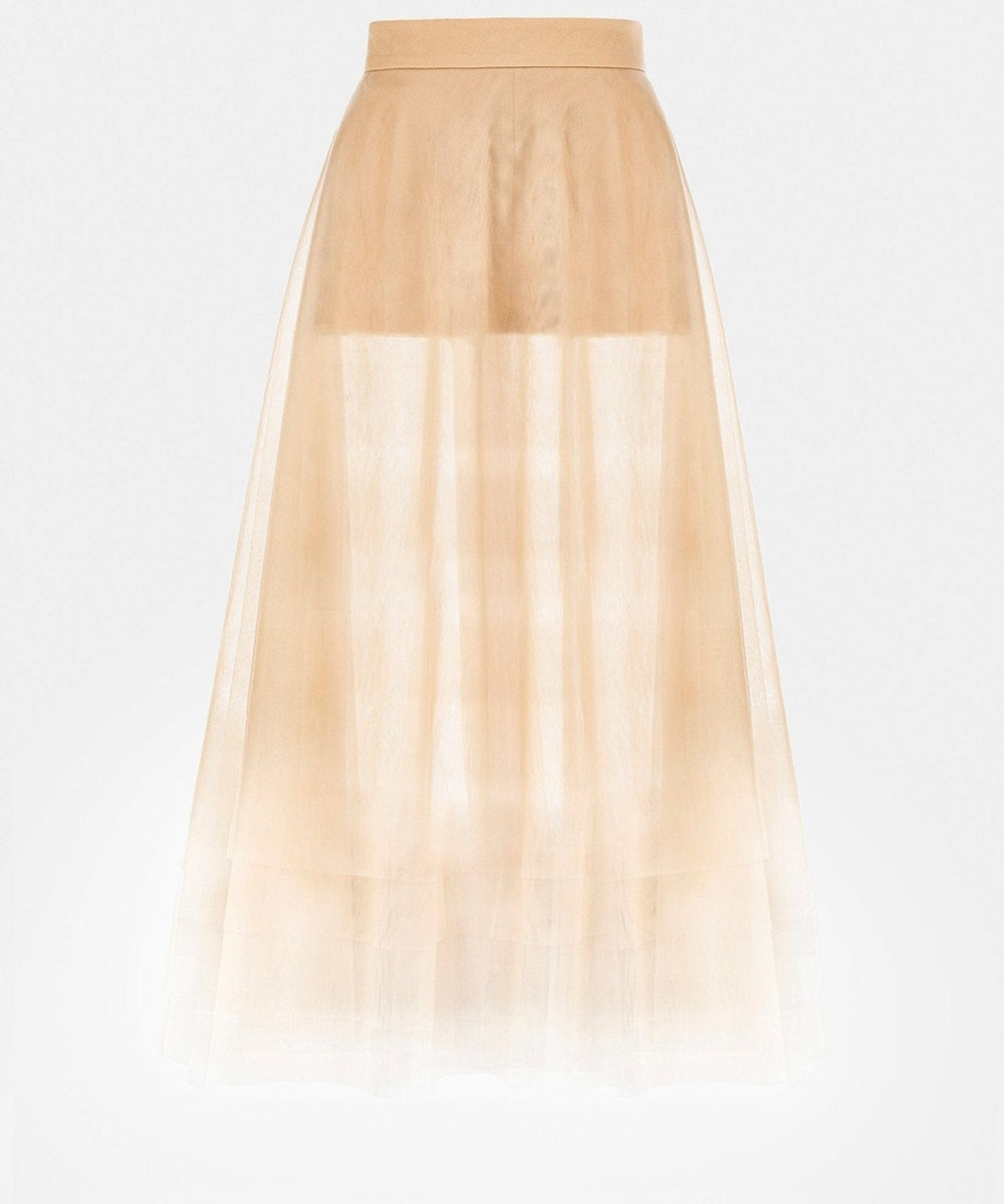 Peplum Blazer & Tulle Midi Skirt Two Piece Formal Set